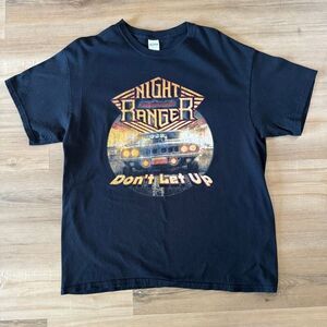 Night Ranger Don’t Let Up Black Crewneck Shirt Size Large Hard Rock Melodic Rock